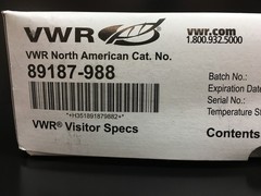 VWR Cat No 89187-988 Visitor Specs Lot 10 PCS
