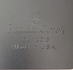 Franklin Covey ~ Green Classic Leather 7 Ring Planner ~ Excellent Pre-Owned