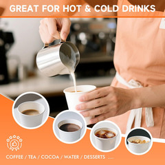 100 Pack 12 Oz Disposable Coffee Cups with Lids and Sleeves, Paper Coffee Cups f