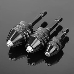 Mini Keyless Drill Chuck Adapter 1/4 Hex Shank Quick Change Converter