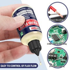 BEEYUIHF No Clean Liquid Solder Flux Dropper Electrical Soldering (30 mL/1 Oz.)