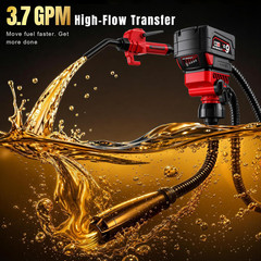 Fuel Transfer Pump for Milwaukee M18 Batteries, Cordless 3.7 GPM Flow | Gas Can