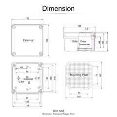 Outdoor Junction Box IP67 Waterproof Project Box ABS Plastic Weatherproof Electr