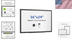 36 X 24 inches Magnetic Dry Erase Board with Aluminum Frame, Whiteboard
