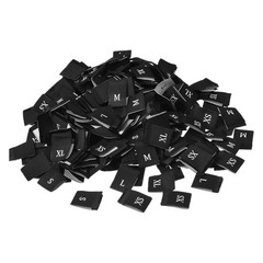 Clothing Sewing Size Label, XS/S/M/L/XL Embroidered Label Black 250pcs