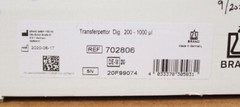 Brandtech Brand 702806 Transferpettor Digital 200-1000µl
