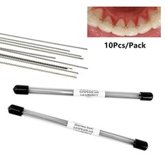 10 Pcs/Pack Dental Orthodontic Stainless Steel Flat Strand Lingual Retainer Wire