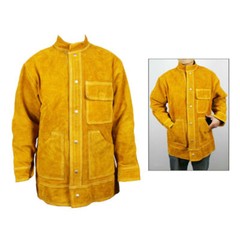 Heavy Duty Welding Jacket 2xl Heat Flame Resistant Cowhide Work Coat Welder Gift