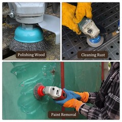 Angle Grinder Wire Cup Brush Wheel for Rust Corrosion Removal Paint stripping