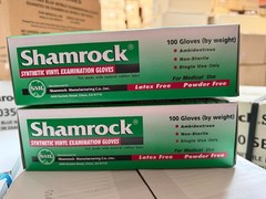 Shamrock Medical Vinyl Examination Gloves, Powder Free, Disposable – 100pcs