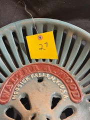 #27 CAST IRON Tractor Implement Seat WALTER A WOOD Hoosick Falls New York USA