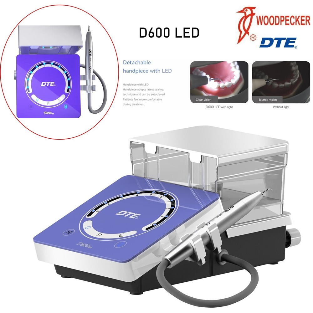 100% Original Woodpecker D600 LED Ultrasonic Piezo Scaler Auto Water Supply+Tips