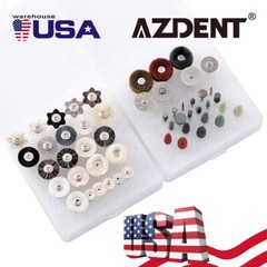 AZDENT Dental Lab Polishing Diamond Burs Kit 2.35mm For Ceramics Porcelain