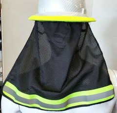 2 PC. FX SAFETY HARD HAT NECK SHIELD HELMET SUN SHADE HI VIS REFLECTIVE STRIPE