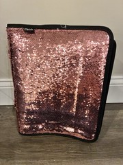 2000s Mead Five-Star Planner Pink Silver Silver 3 Ring Zipper Nylon Binder