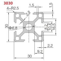 2/4/6/8PCS 2020 3030 4040 2040 Extrusion Anodized T Slot Linear Rail 300-1000mm