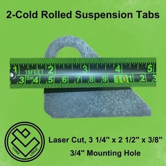 2 -Suspension Tabs, Shock Mounts, 3/4″ Bolt Hole, 3/8″ Thick, 4 Link Suspension