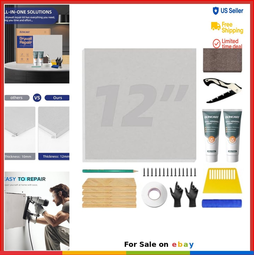 Drywall Repair Kit Patch Panel 12×12 Large Hole Sheetrock Kit Wall Ceiling