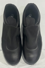 BLACK WATERPROOF LIGHTWEIGHT STEEL TOE CONSTRUCTION SLIP ON SAFETY WORK BOOTS