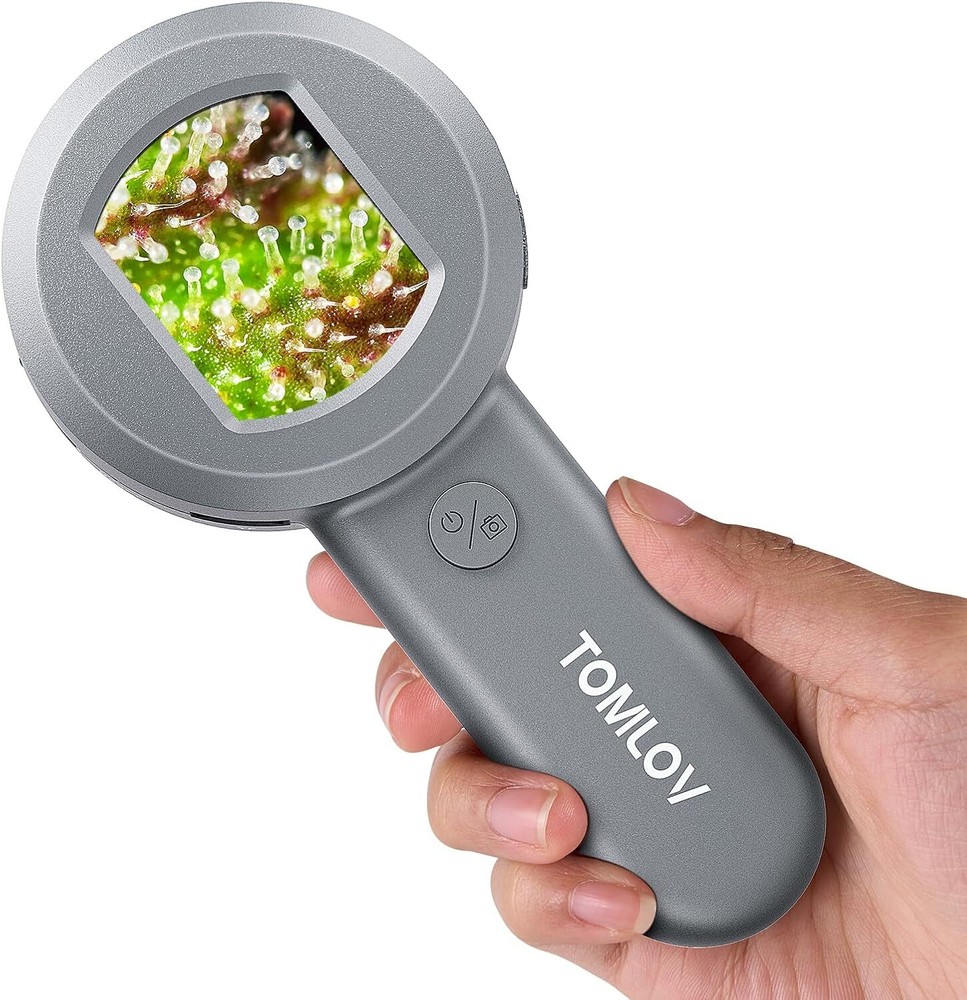 TOMLOV Handheld Coin Magnifier for Collectors 2″ Digital Microscope for Trichome