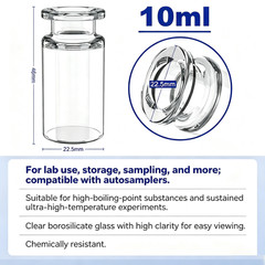 1000pcs 10ml Headspace Sample Vials 20mm Crimp Top Bevelled Edge Flat Bottom US