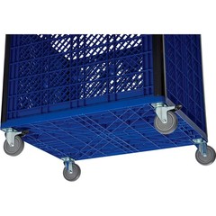 Vented Wall Bulk Container with Casters 39-1/4″L x 31-1/2″W x 29″H Blue