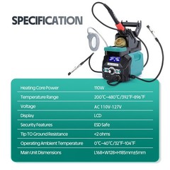 YIHUA 939D+ III EVO 110W Digital Soldering Station Dual LCD Display High-Power