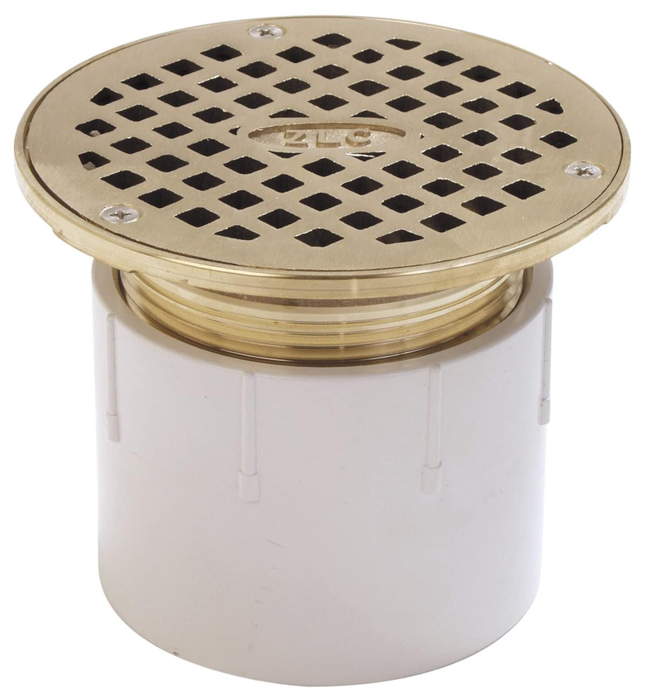 Adjustable 3-Inch Round PVC Floor Drain with Nickel Top – FD2210-PV3