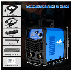 200A Mini Stick Welder 110V ARC Welding Machine IGBT Inverter MMA Portable