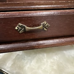 Vtg Roll Top Desk Organizer Tambour Valet Jewelry Box Drawer Made in Japan