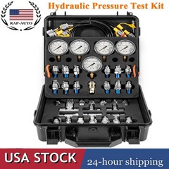 Hydraulic Pressure Test Kit w/5 Gauges(150 1500 4000 6000 10000PSI)for Excavator
