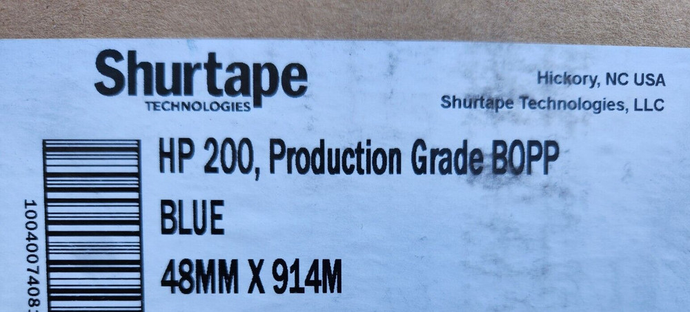 Shurtape 162592 HP 200 BLUE, 48MM X 914M, production grade BOPP