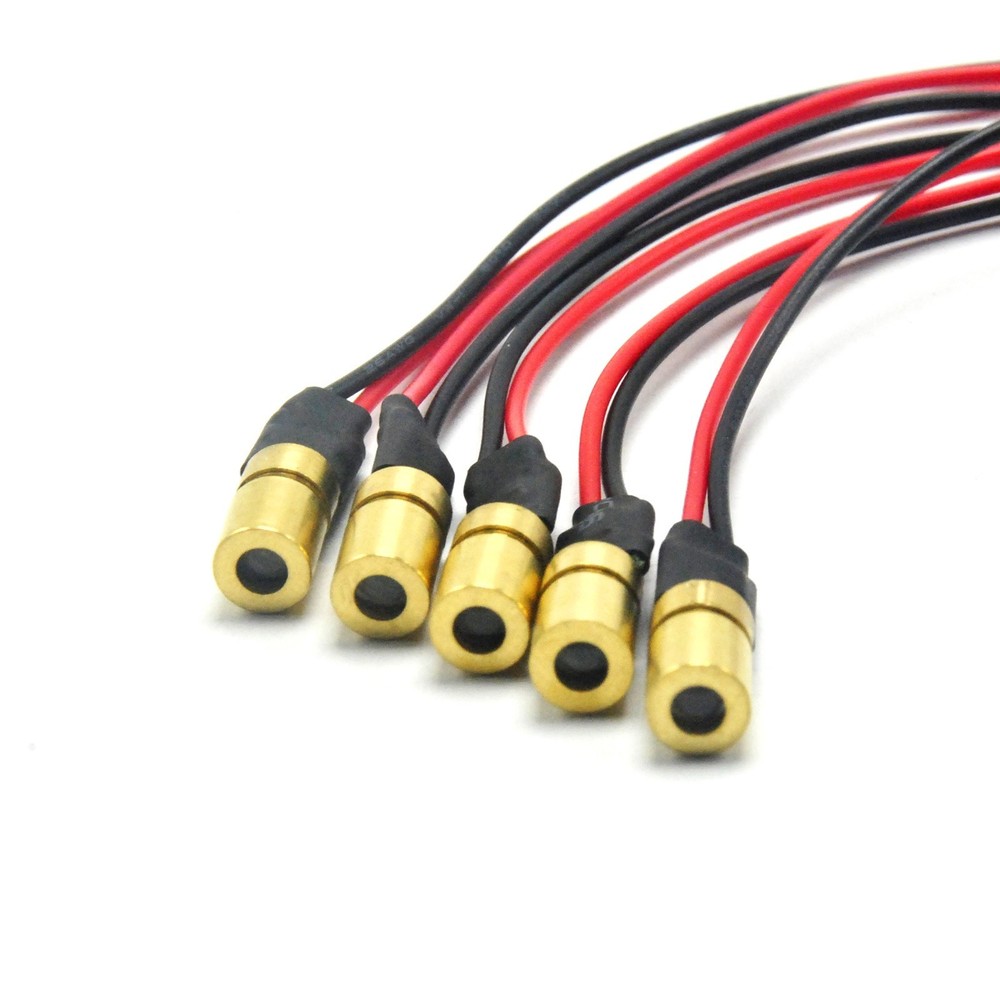 5pcs 405nm 5mW Dot Focusable Violet/Blue Laser Diode Module Mini Brass Housing