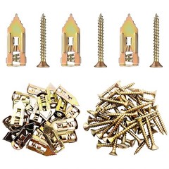 104pcs/52sets of heavy-duty self-tapping screws and anchors forhome installation