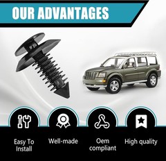 50 Pieces Door Trim Panel Retainer Clips Compatible with Ford F150 F250 F350 Mus