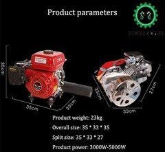 48V/60V/72V Range Extende Electric Motor Vehicle Gasoline Generator