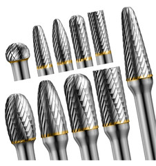 10pcs Die Grinder Bits w/ 1/4″ Shank, Tungsten Carbide Burr Set for Metal Steel