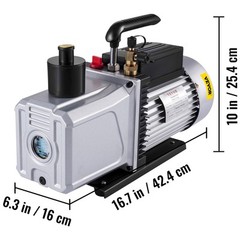 12CFM Vacuum Pump Single Stage Ultimate 3PA rotary vane 110V/60HZ ACTIVE DEMAND