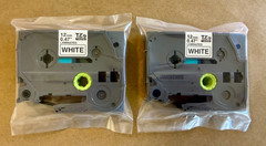 New OEM Brother TZe-231-2PK Black on White 1/2″ P-Touch Label Tape (2-PACK)