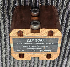 Celem CSP 305A Conduction-Cooled Capacitor, 0.2μF 1000 Vrms 400Arms 300kVAr