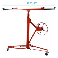 FOREOCELIV 11ft Drywall Lift Panel Hoist Jack Lifter 150 lbs Ceiling Wall Red
