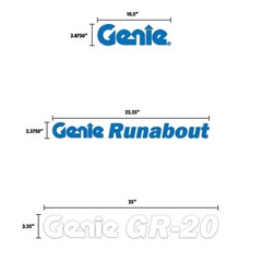 Complete Decal Kit for Genie GR20 Decal Kit Runabout Lift Stickers Made in USA 1