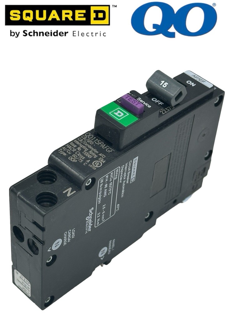 Square D By Schneider Electric (QO115PAFGF/QO115PDF)circuit breaker Dualfuntion