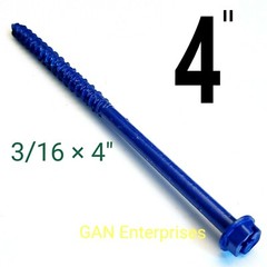 Concrete Hex Head Phillips / slot Combo 3/16 x 1-3/4″ to 4″ Masonry Screw Tapcon