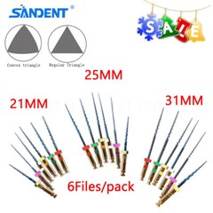 6pcs/pack Dental Endo Root Canal Super Taper Rotary Niti Files 21/25mm/31mm