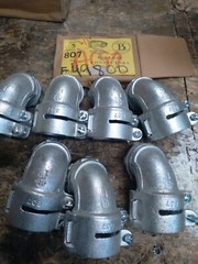 7X-Bridgeport Zinc Diecast 90-Degree Angle Connector 1″ CATALOG NO 807 FREE SHIP