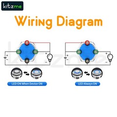12mm Push button Switch | Black Silver | Momentary Latching | LED Socket series