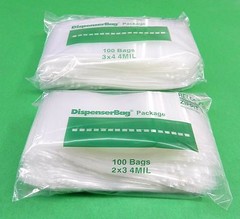 4MIL 2″x3″ & 3″x4″ Zippit Bags 200 H.D. Zip Slide Reclosable Baggies 100each Bag