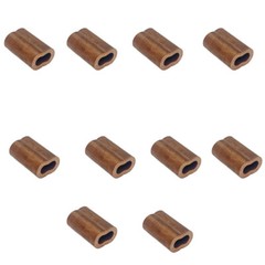 1/16″ Copper Crimping Loop Sleeve Wire Rope Sleeves Double Barrel Ferrule 10 Pc