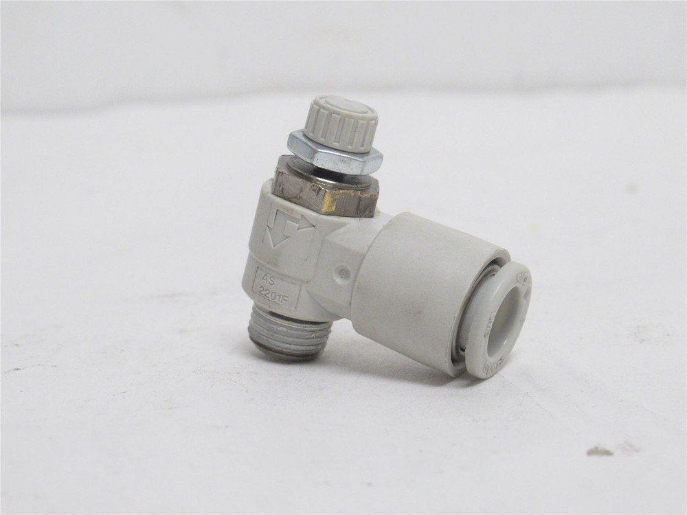239592 Old-Stock; SMC AS2201F-01-08S Flow Control Valve 90Deg; 5/16″PTC; 1/8NPT